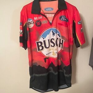 Busch Beer Racing Shirt - Red and Black